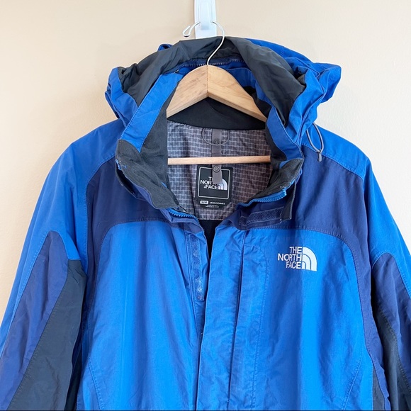 NORTH FACE men’s blue hyvent jacket size medium with hood - Picture 2 of 8
